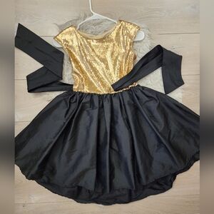 NWOT,  great Christmas gold dress, 12Y